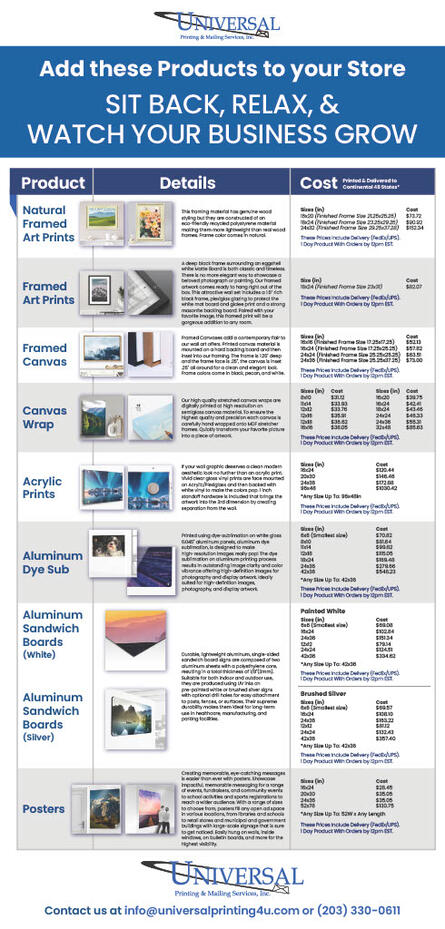 Sheryl Chan Universal Marketing Catalog Price List