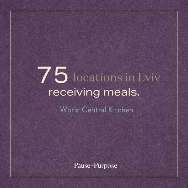 Pause + Purpose's Instagram post stating multiple quotes of the turmoil in Ukraine.