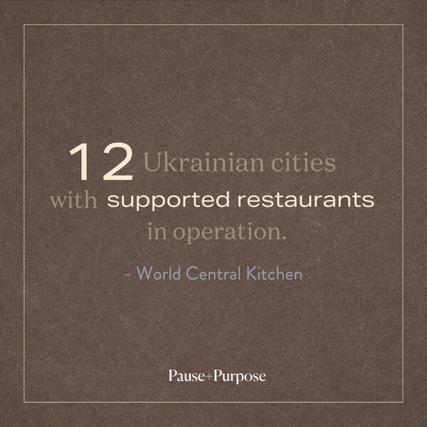 Support Ukraine Brown Pause + Purpose's Instagram post stating multiple quotes of the turmoil in Ukraine.