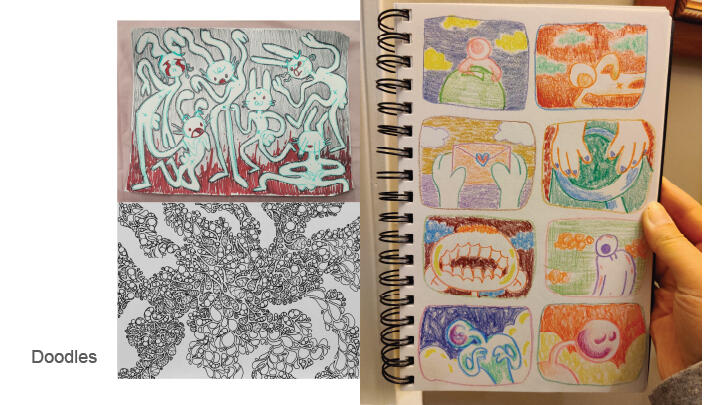 Sheryl Chan creations as doodles.