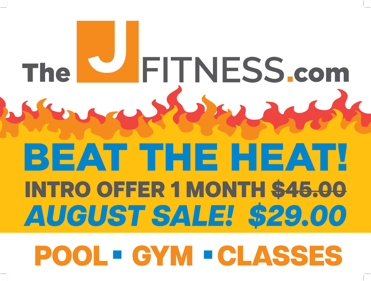 J Fitness Beat the Heat 2023 Lawn Sign