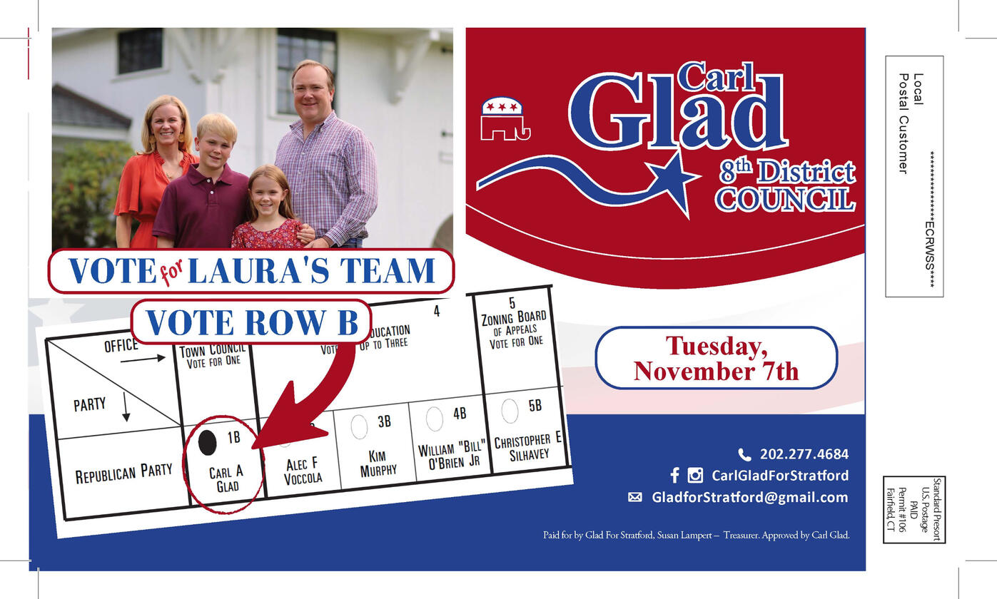 Carl Glad EDDM #2 Back