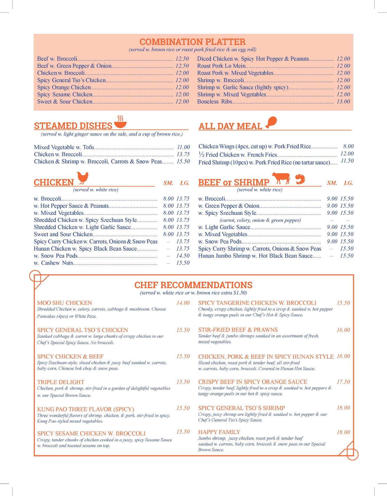 Beijing Menu Back