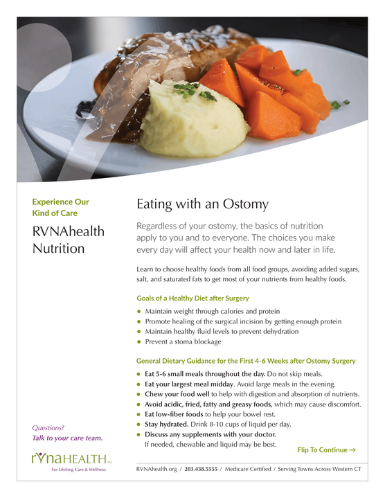 RVNAhealth Nutrition Recommendation Handout Ostomy Front RVNAhealth Nutrition Recommendation Handout Ostomy Front